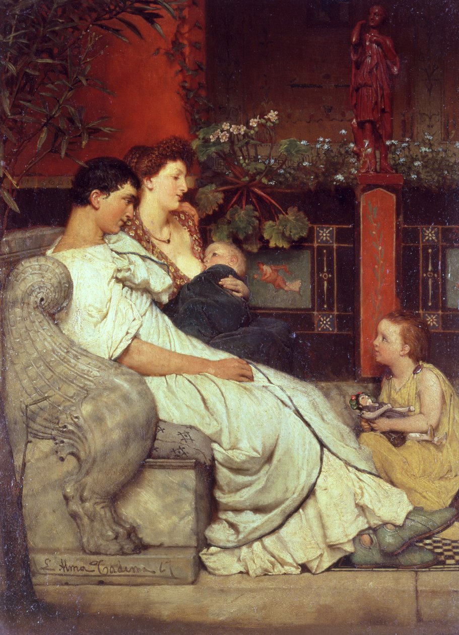 Roomalainen perhe, 1867 tekijältä Lawrence Alma Tadema
