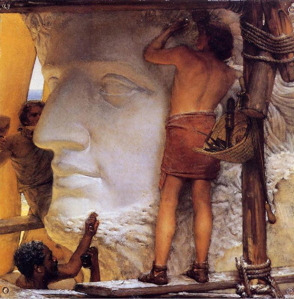 Roman Sculptors, 1877 (öljy kuparille) tekijältä Lawrence Alma Tadema