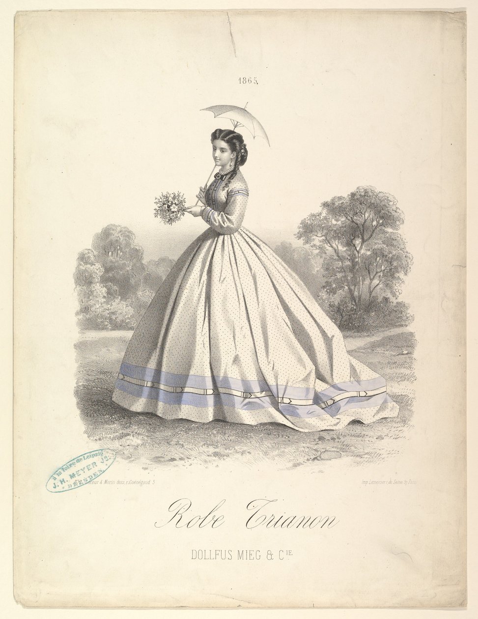Robe Trianon, Dollfus Mieg & Cie, 1865. tekijältä Lemercier et Compagnie