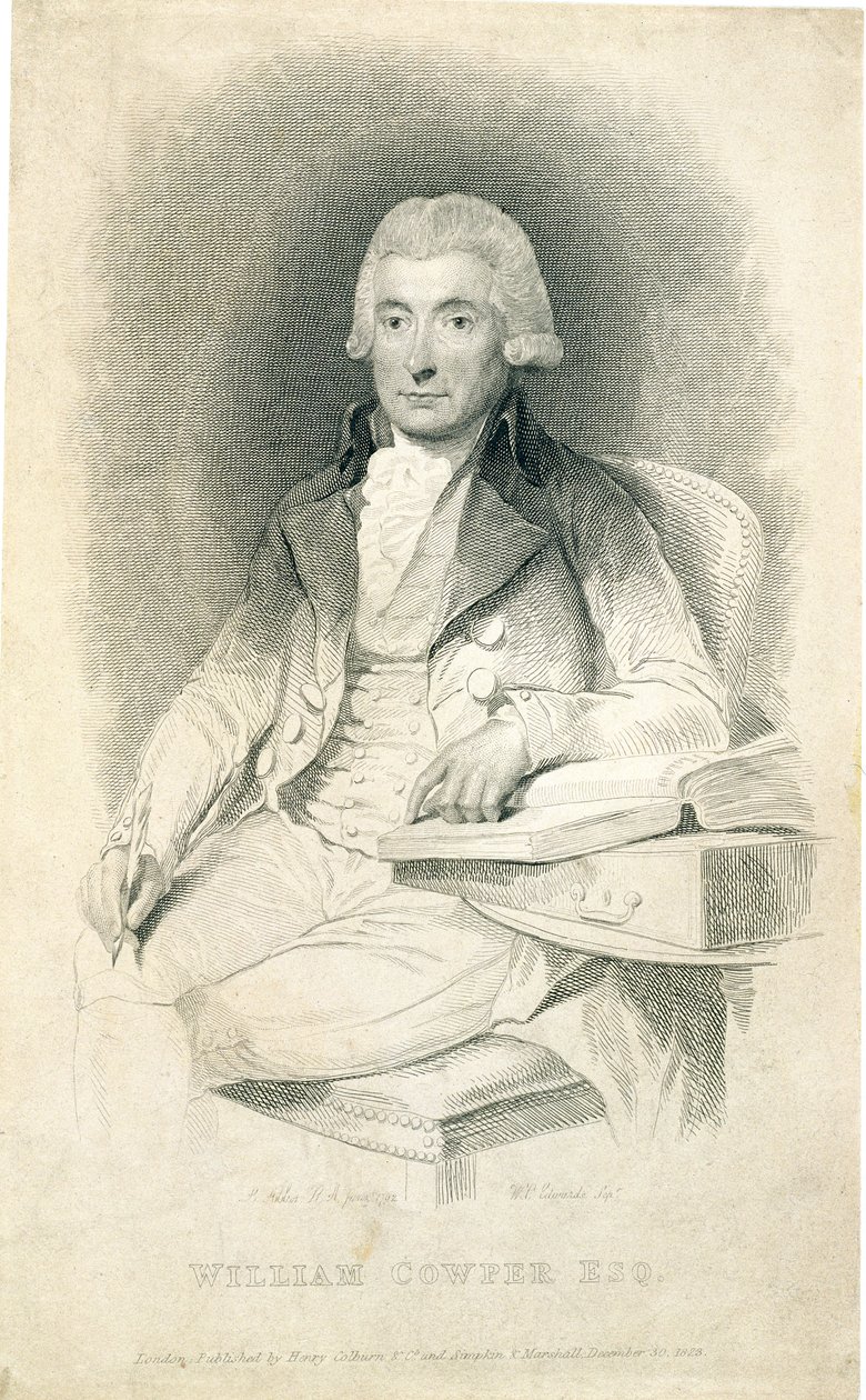 William Cowper (1731-1800), kaiverrettu W.C. Edwardsin toimesta, 1823. tekijältä Lemuel Francis Abbott