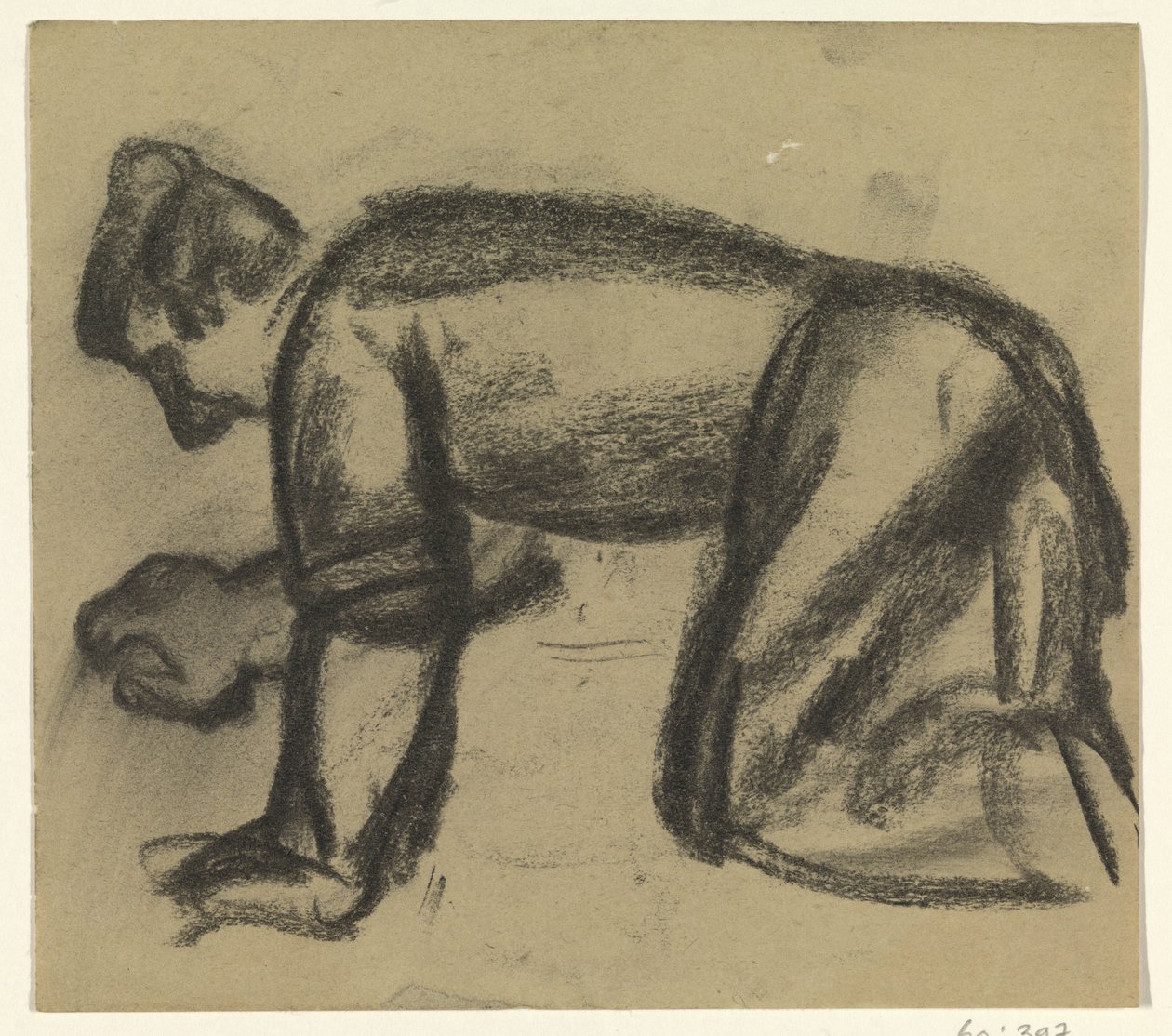 Mies käsissä ja polvissa tekijältä Leo Gestel