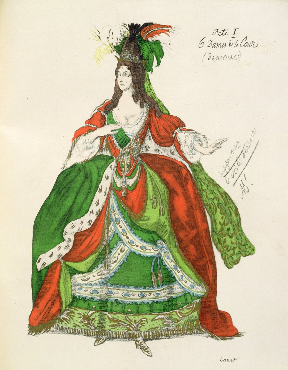 Puku naishovimiehelle ja tanssijalle, Prinsessa Ruusunen, 1921 tekijältä Leon Bakst