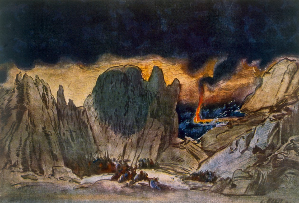 Maisemakuva Phedrestä, 1917 tekijältä Leon Bakst