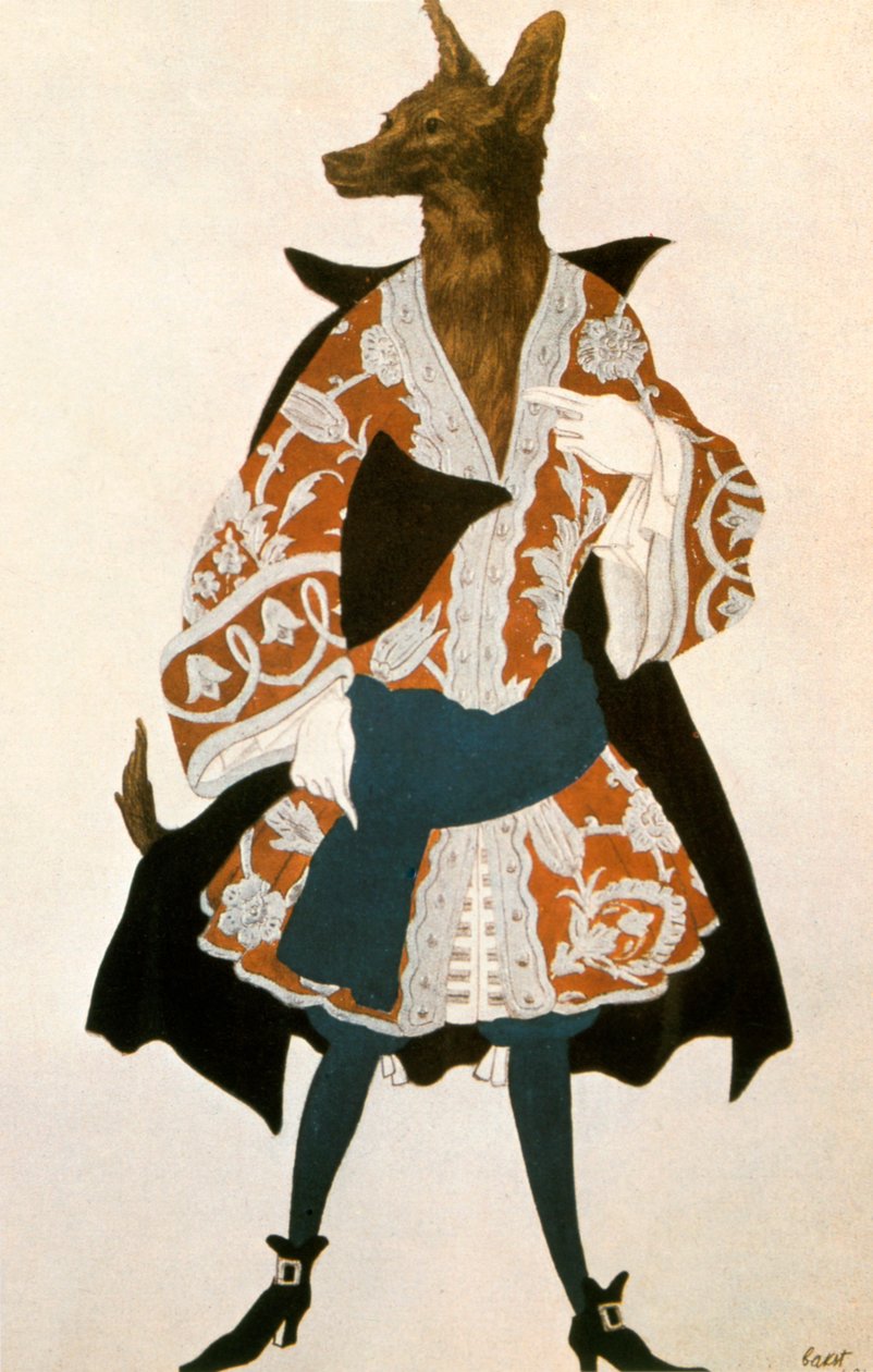 Prinsessa oleva susi, 1921 tekijältä Leon Bakst