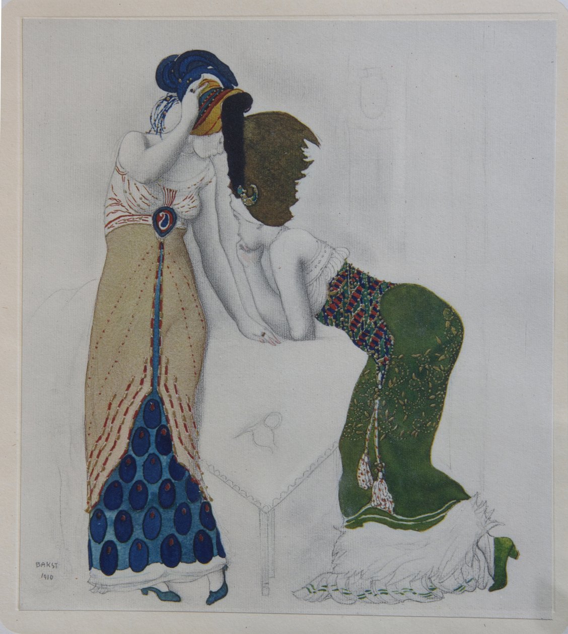 Nainen itämaisessa mekossa, 1910 tekijältä Leon Bakst