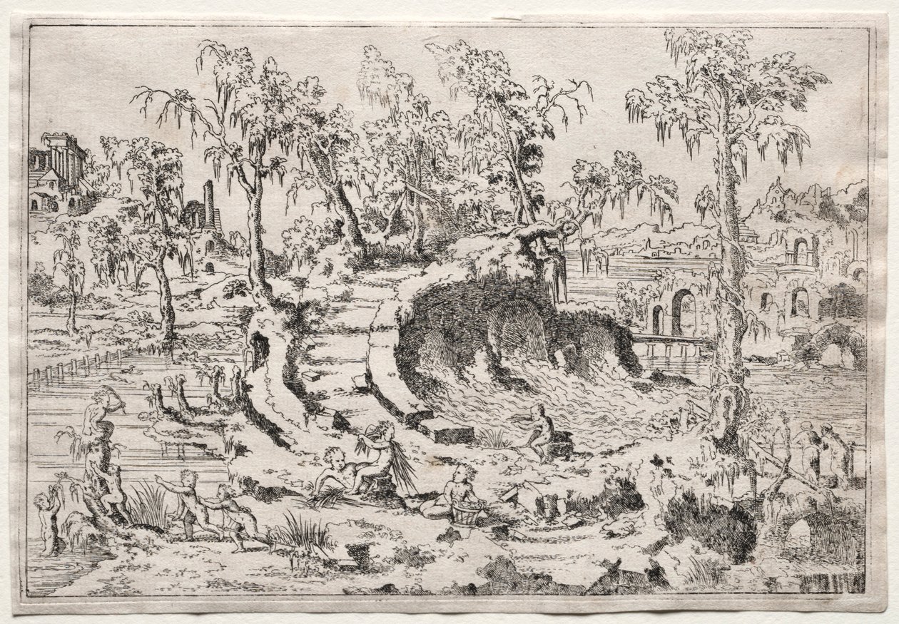 Maisema Putin kanssa, c. 1550. tekijältä Leon Davent
