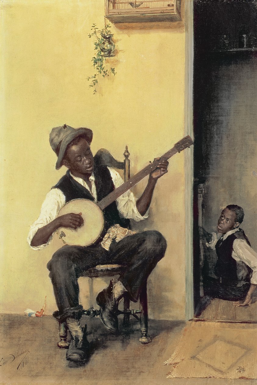 Banjo-soitin, 1881 tekijältä Leon Delachaux