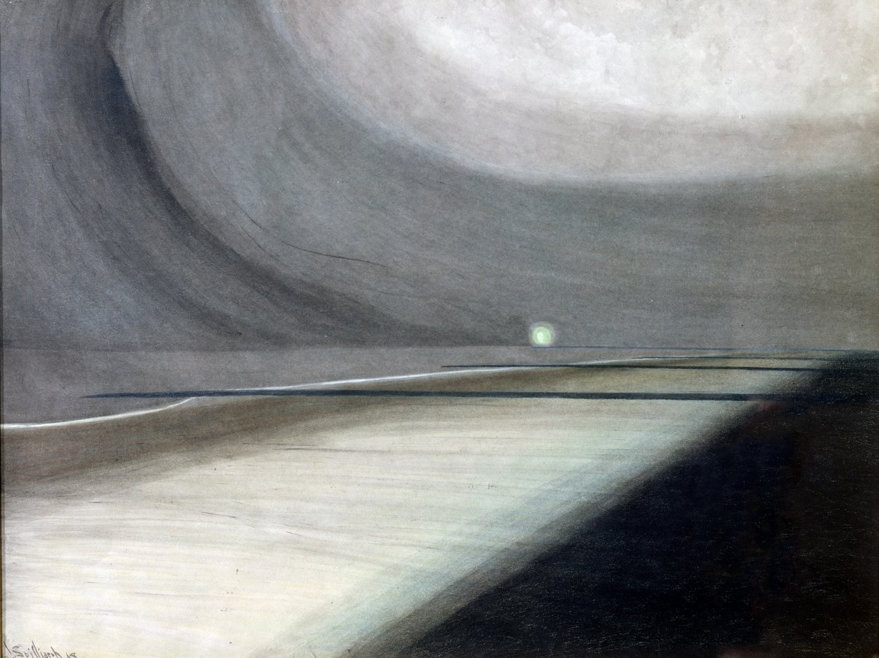 Ranta Moonlightissa, merimaisema valolla tekijältä Leon Spilliaert