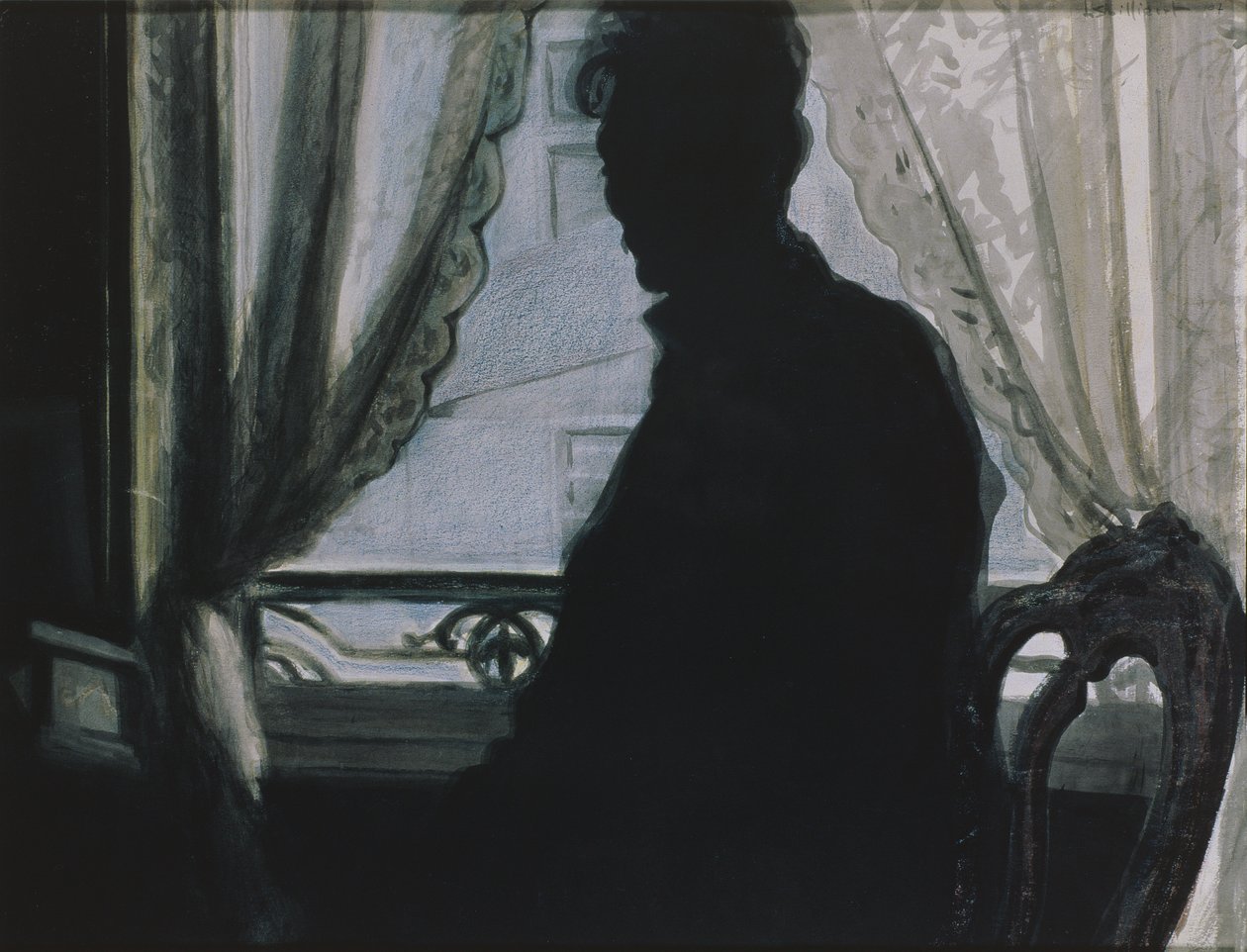 Taiteilijan siluetti tekijältä Leon Spilliaert