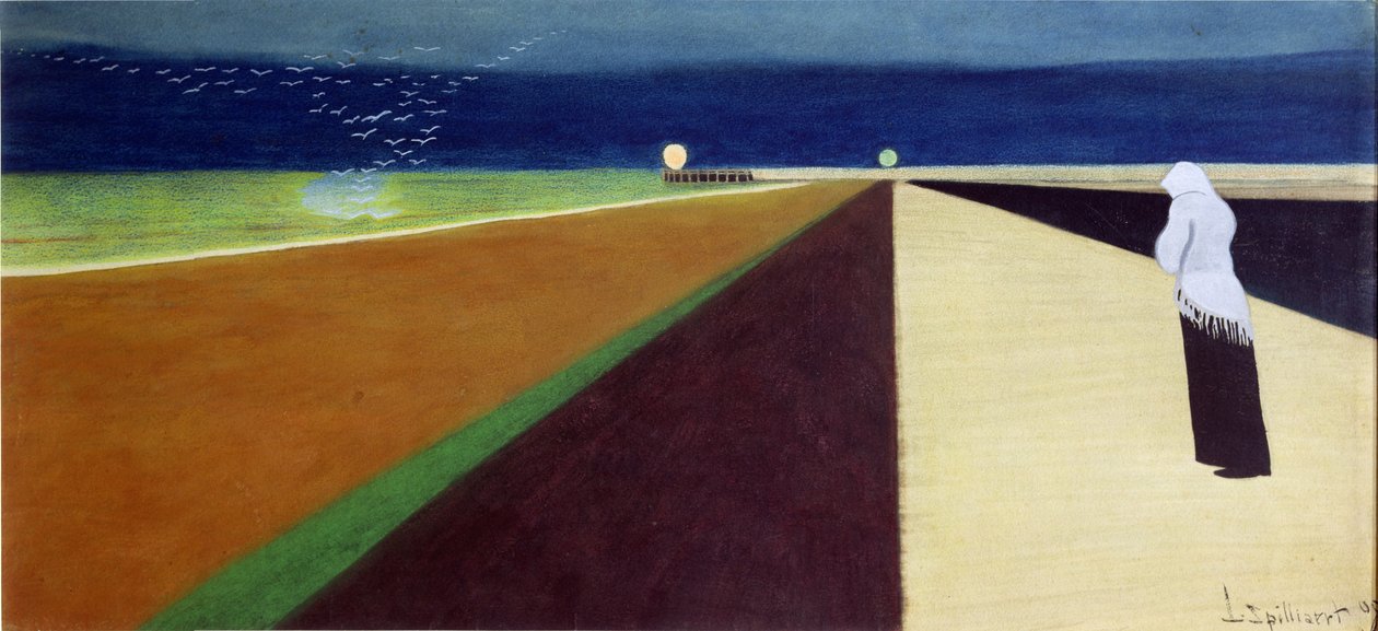 Nainen laiturilla tekijältä Leon Spilliaert