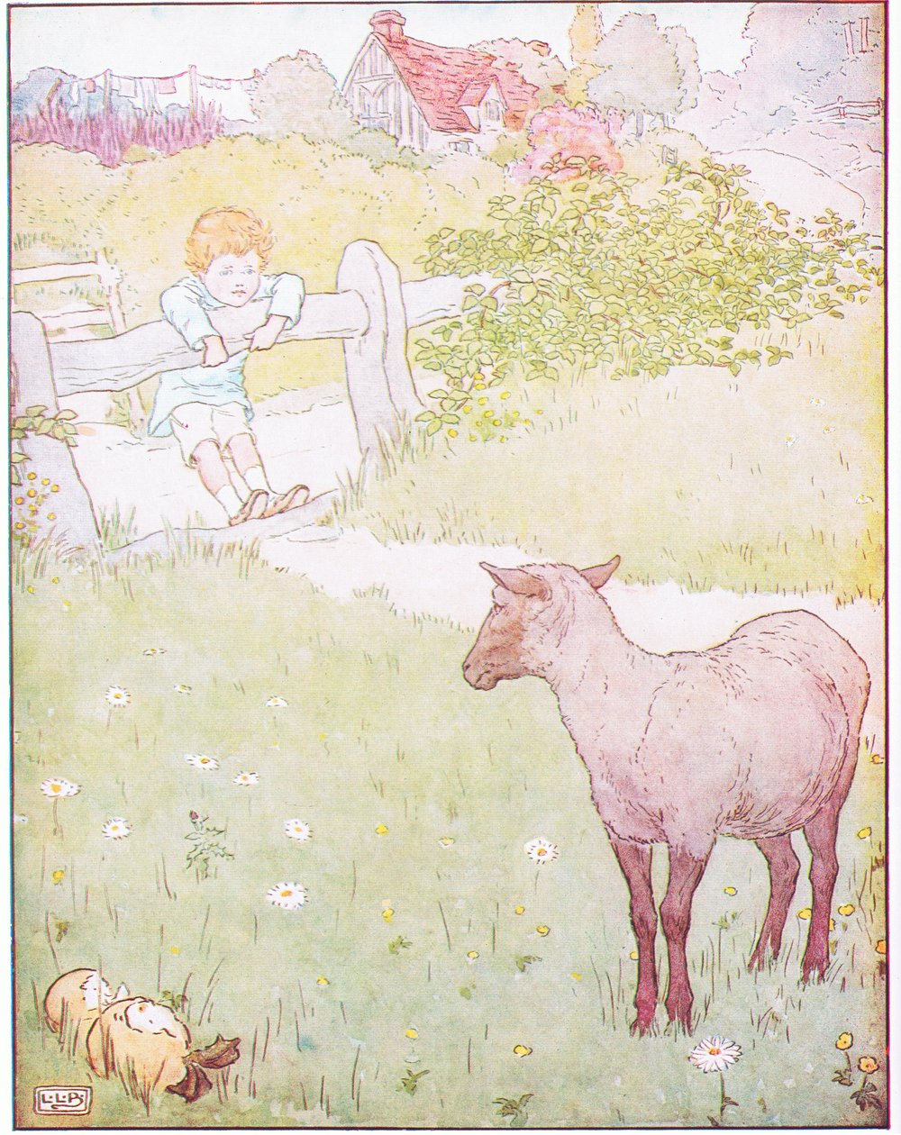 Baa, baa, musta lammas, onko sinulla villaa tekijältä Leonard Leslie Brooke