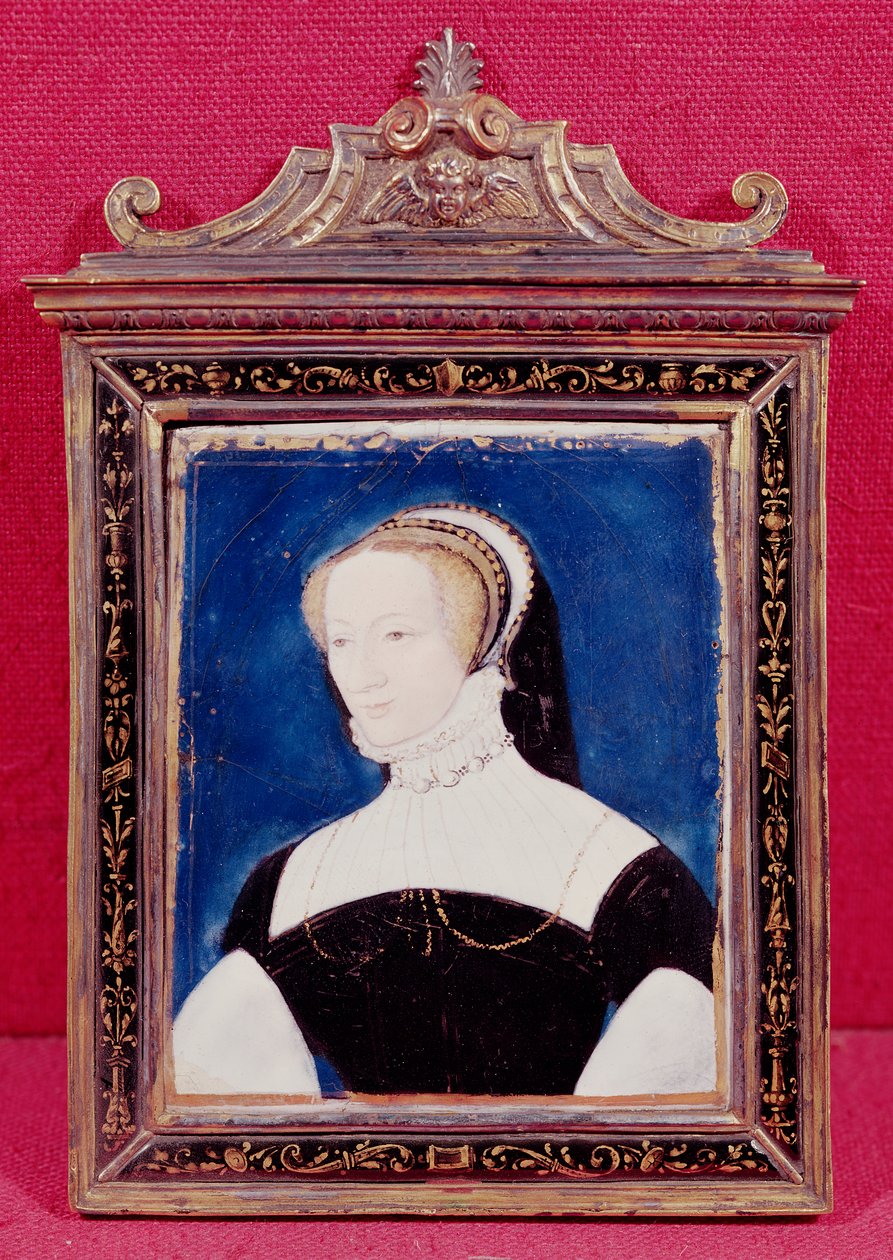 Muotokuvan oletetaan olevan Marguerite de Valois (1492-1549) (maalattu emali) tekijältä Leonard Limousin