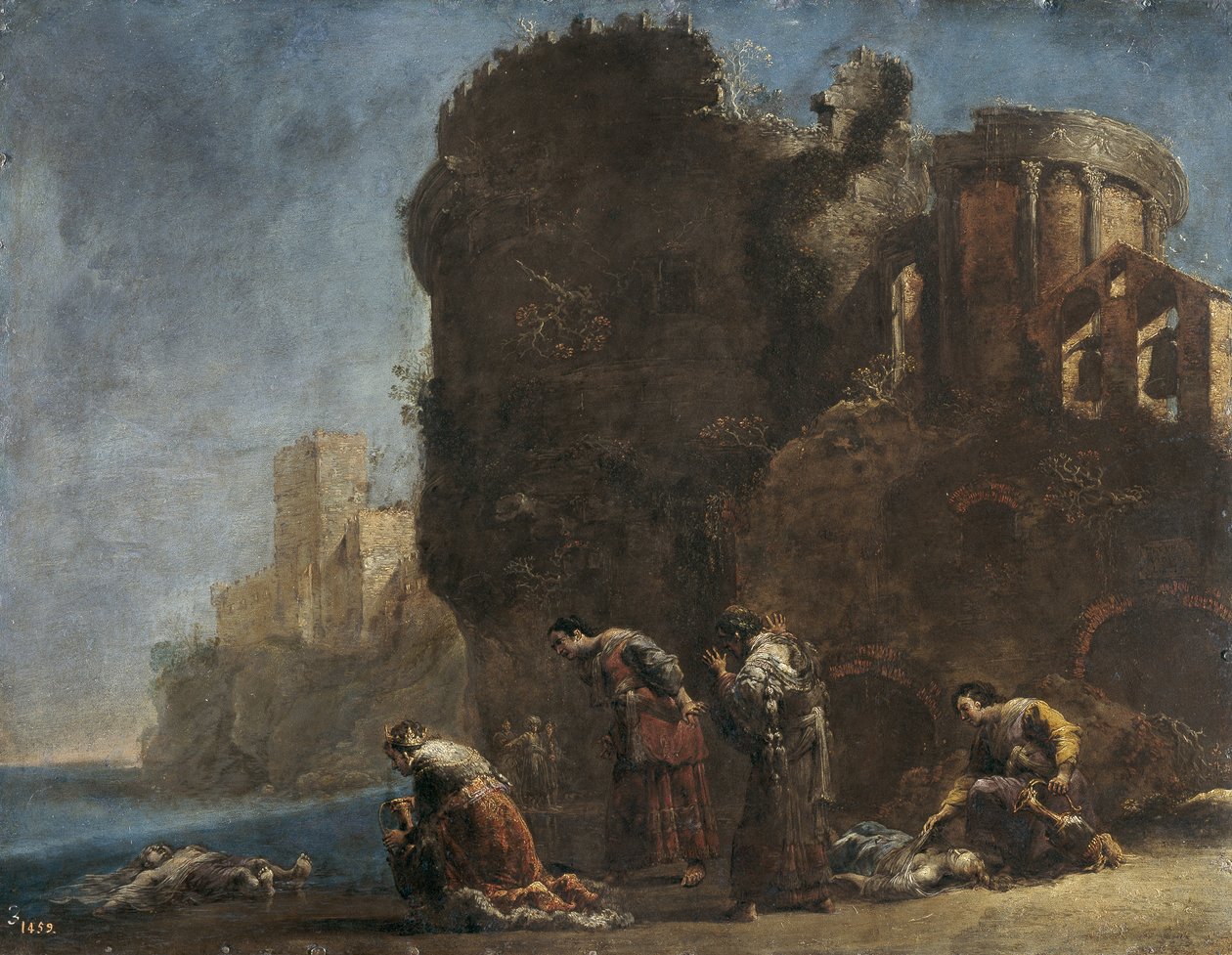 Hecuban suru, noin 1630 tekijältä Leonard Bramer