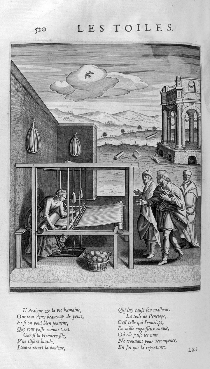 Minervan kangas, n. 1615 (kaiverrus) tekijältä Leonard Gaultier