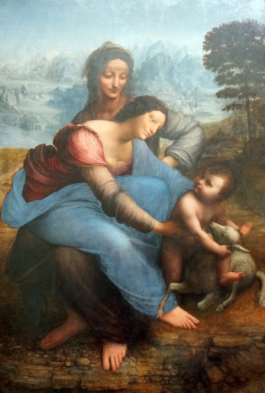 Neitsyt ja lapsi Pyhän Annan kanssa tekijältä Leonardo da Vinci