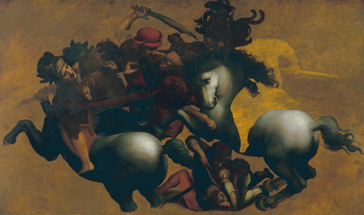 Anghiarin taistelu, noin 1560 tekijältä Leonardo da after Vinci