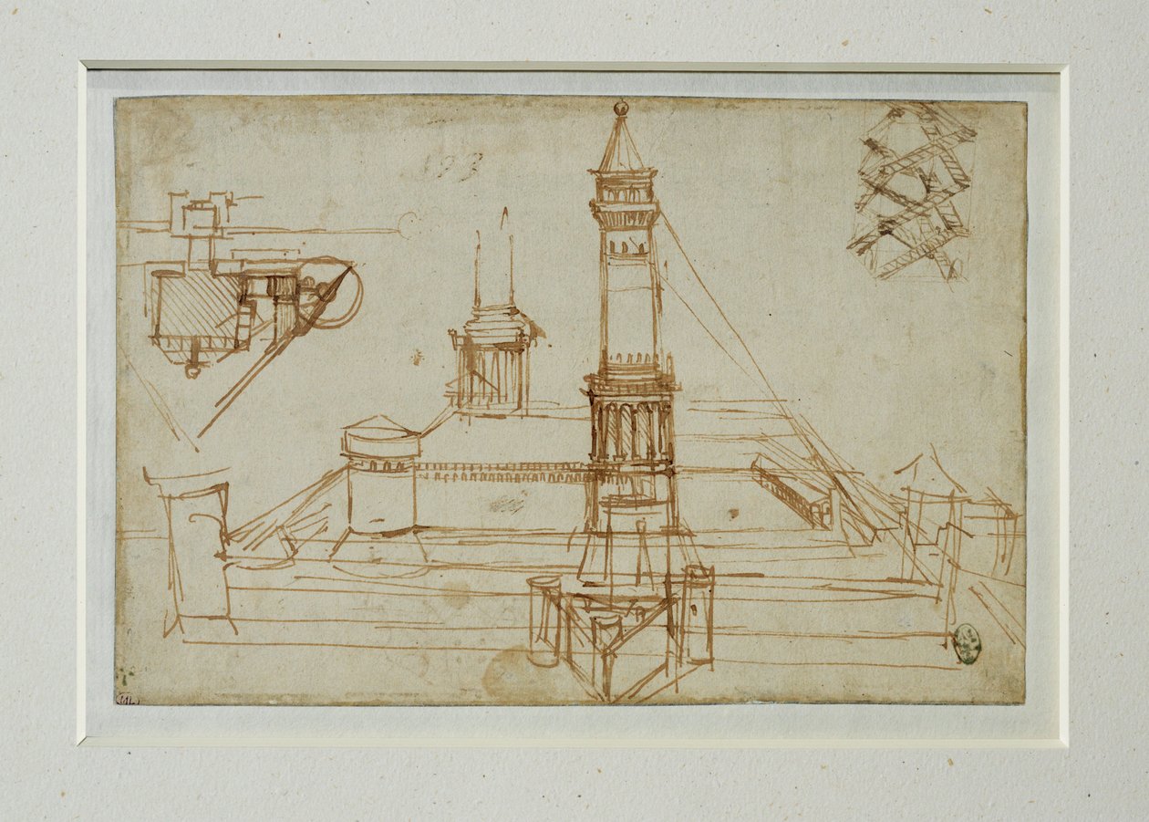 Arkkitehtoninen tutkimus ... tekijältä Leonardo da Vinci