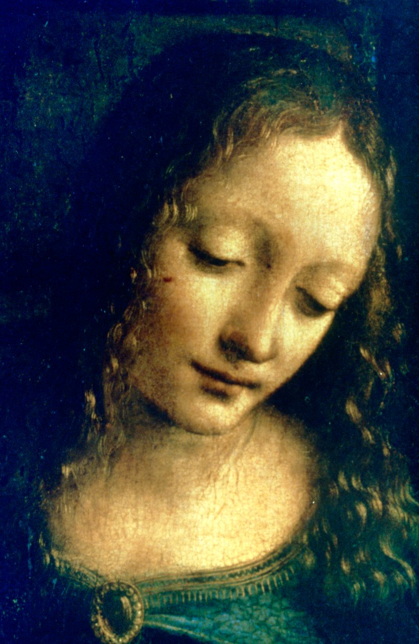 Madonna of the Rocks -yksityiskohta, 1482-1486 tekijältä Leonardo da Vinci