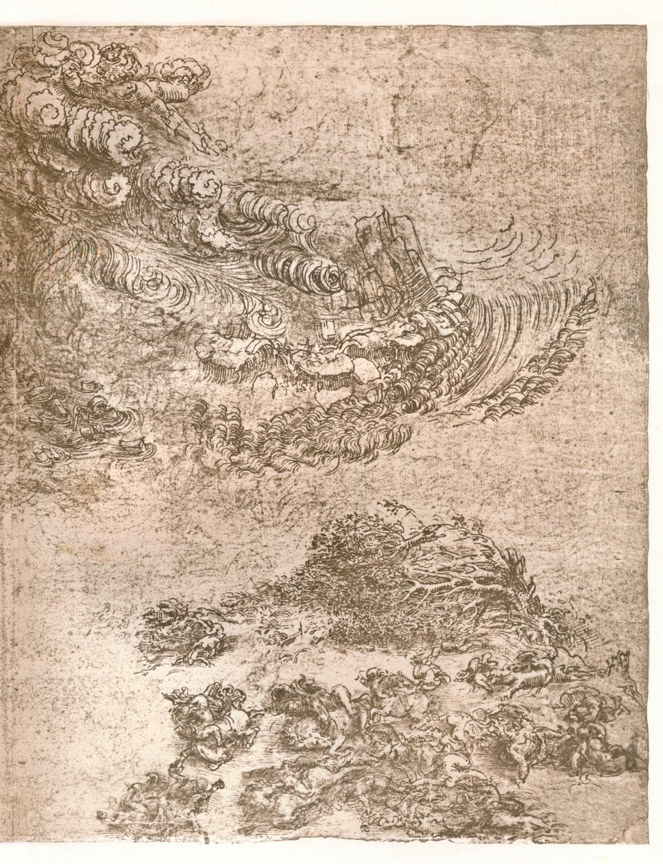 Kuvaus myrskystä, c1472-c1519 1883. tekijältä Leonardo da Vinci