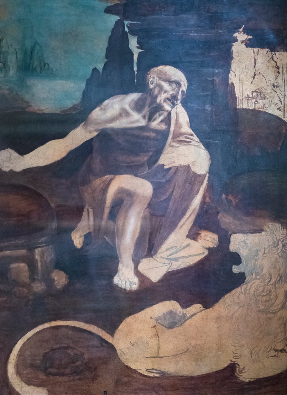 São Jerônimo, c.1480-82 finlandês tekijältä Leonardo da Vinci
