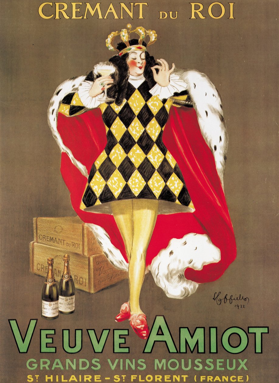 Veuve Amiot -kuohuviiniä mainostava juliste, 1922 tekijältä Leonetto Cappiello