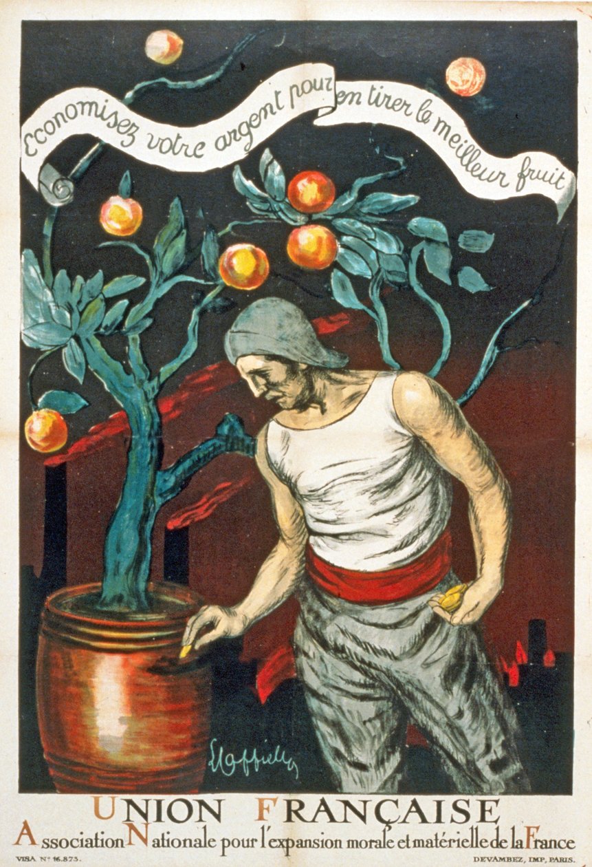 Union Française National Association for the Moral and Material Expansion of France, pub. 1914-18 tekijältä Leonetto Cappiello