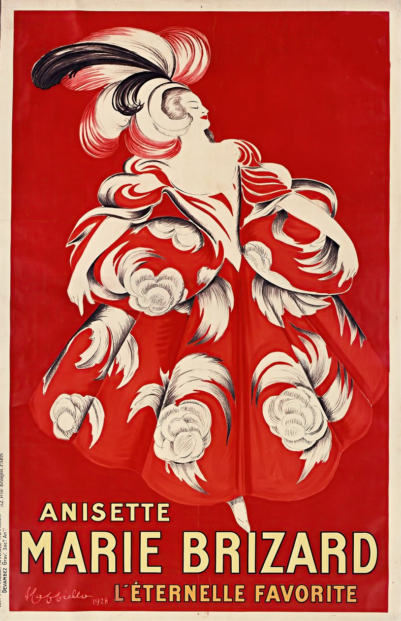Anisette Marie Brizard, 1928. tekijältä Leonetto Cappiello