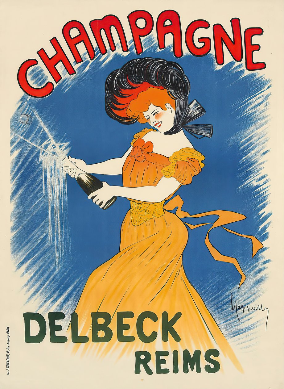 Champagne Delbeck, c. 1902. tekijältä Leonetto Cappiello