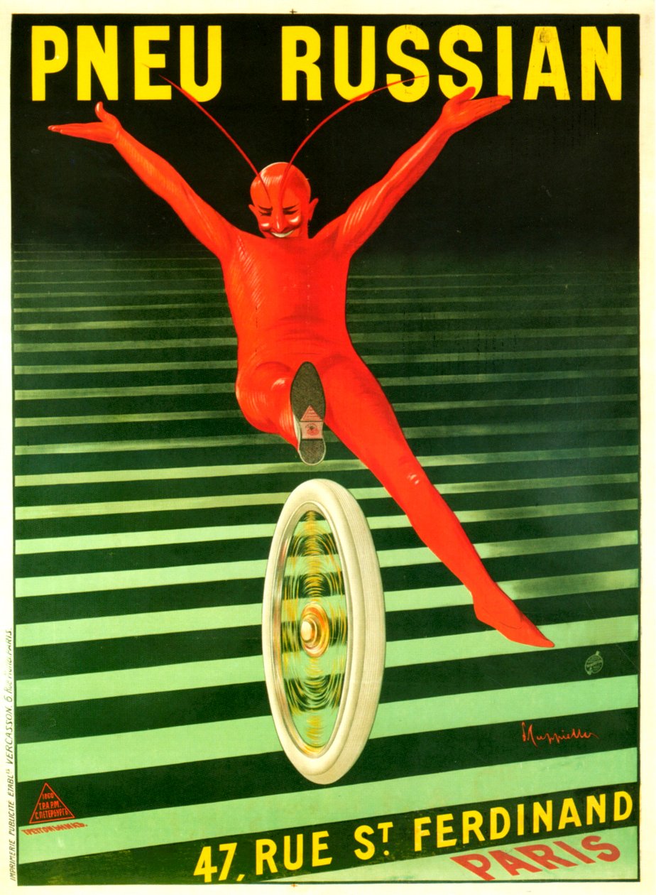 Pneu venäläinen amerikkalainen tekijältä Leonetto Cappiello