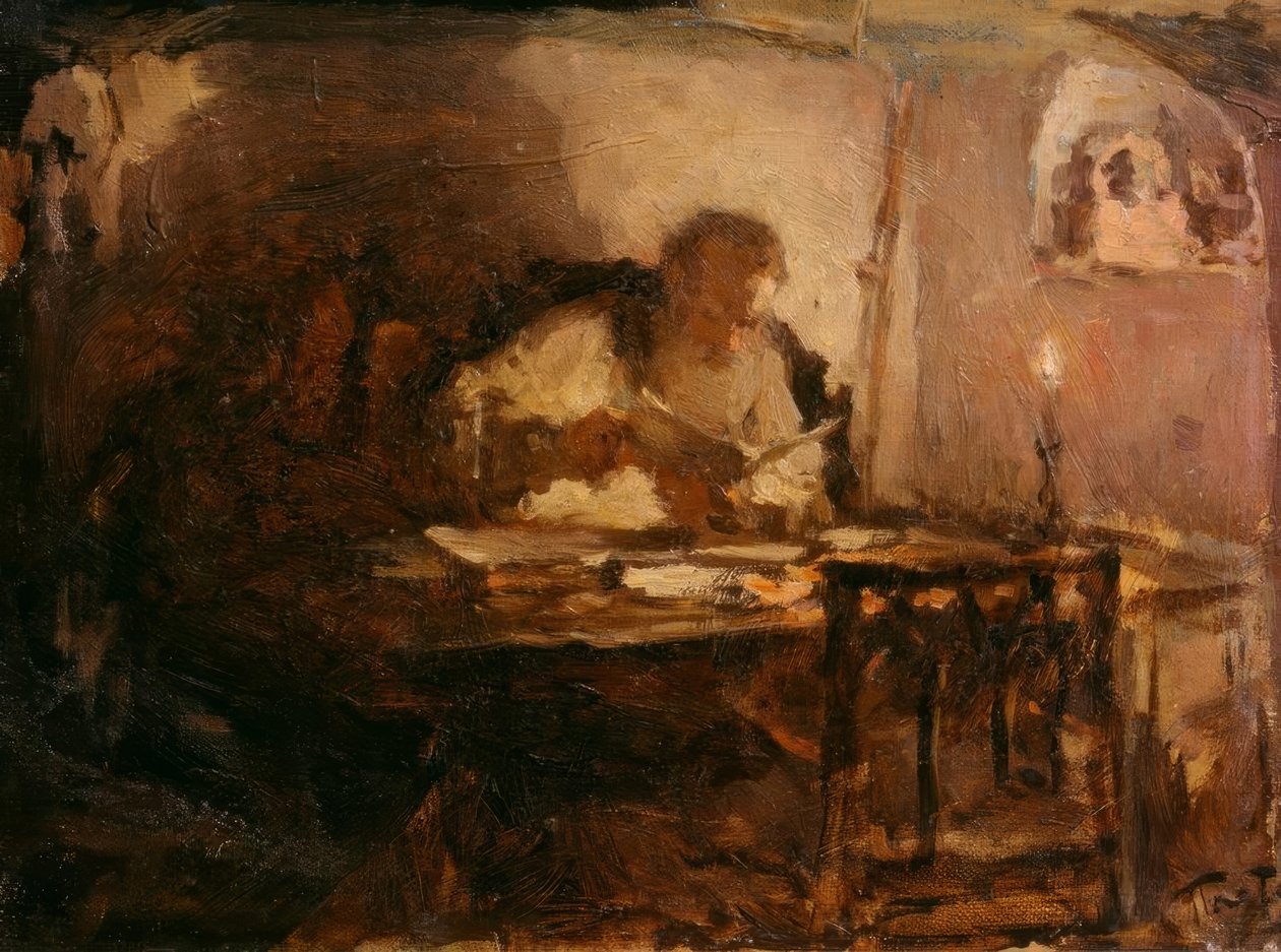 Leo Tolstoi työhuoneessaan tekijältä Leonid Osipovic Pasternak