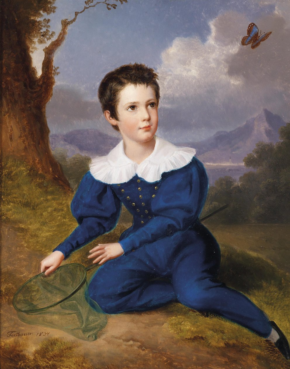 Maximilian Freiherr von Hammer-Purgstallin muotokuva (kääntöpuolella olevan merkinnän mukaan), signeerattu ja päivätty Fertbauer 1834. tekijältä Leopold Fertbauer