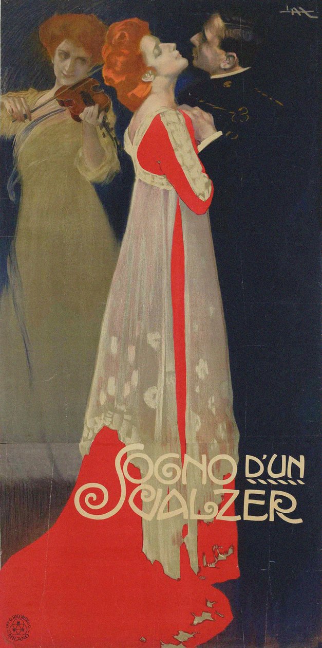 Unelma valssista, 1910. tekijältä Leopoldo Metlicovitz