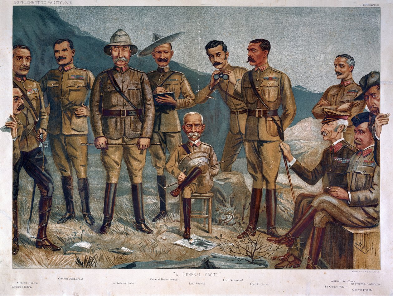 A General Group, julkaissut "Vanity Fair" 1900 (chromolitho) tekijältä Leslie Matthew Ward