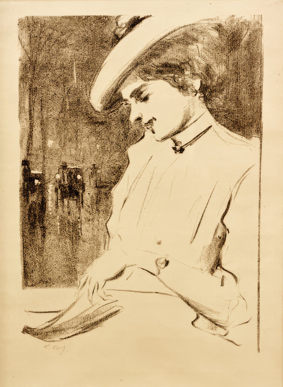 Lesende Dame (Die Wartende) tekijältä Lesser Ury