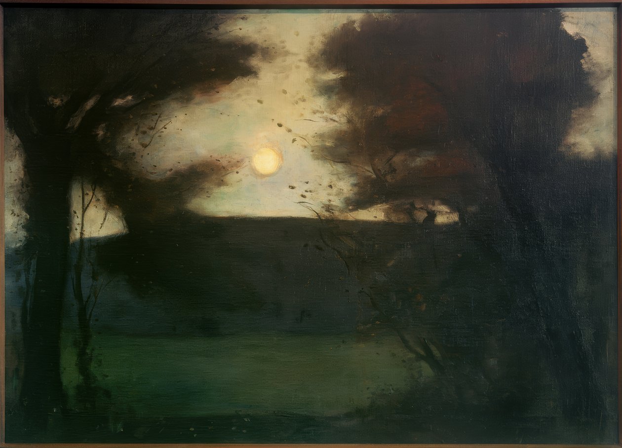 Mondaufgang über dem Grunewaldsee (Mondlandschaft) tekijältä Lesser Ury
