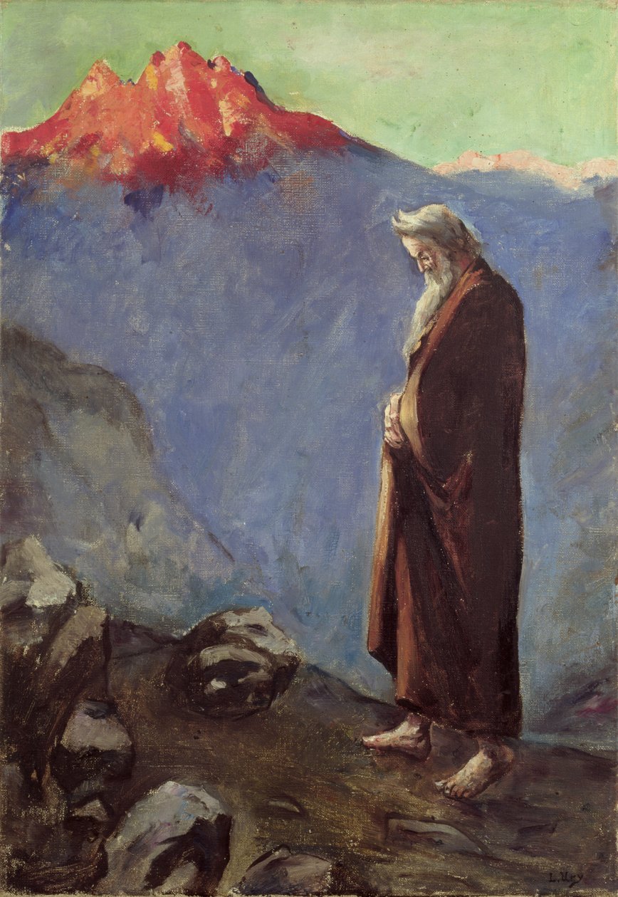 Mooses (lähestymässä Siinai-vuorta), 1905-07 tekijältä Lesser Ury