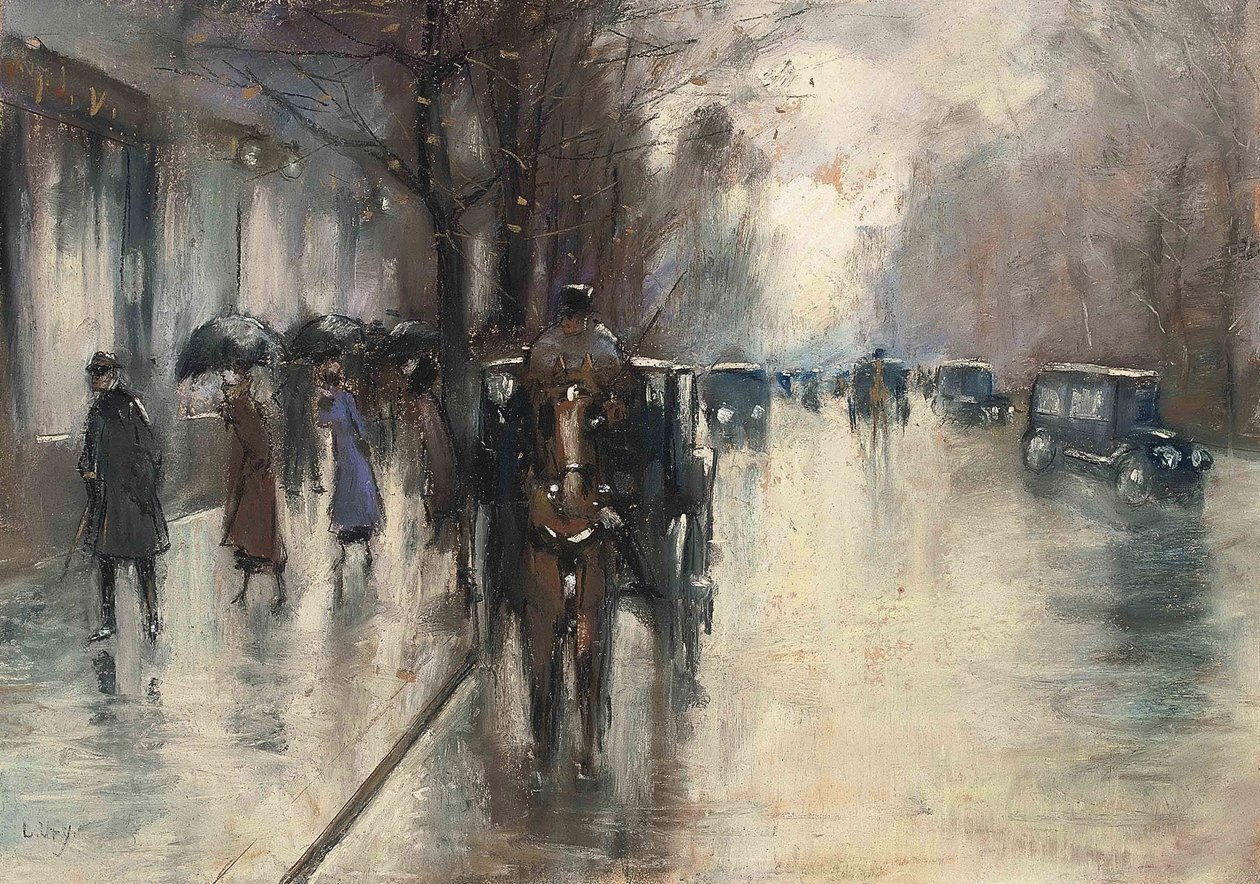 Unter den Linden im Regen tekijältä Lesser Ury