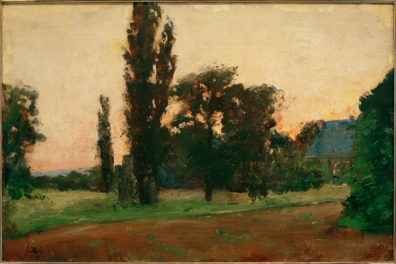 Iltatunnelmaa Reinin maiseman yli tekijältä Lesser Ury