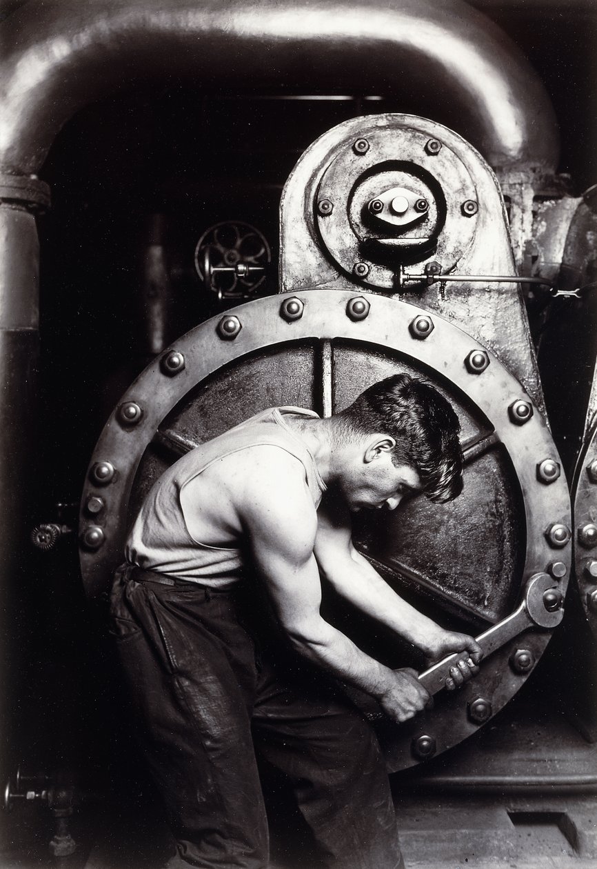 Powerhouse Mechanic, n. 1924; tekijältä Lewis Wickes Hine