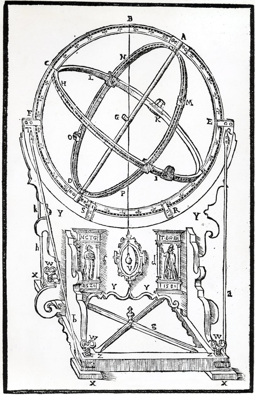 Tycho Brahen armillary ekvatorial tekijältä Unbekannt Unbekannt