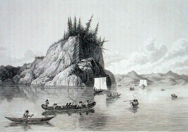 Retkikunta Crossing Lake Prosperous, 30. toukokuuta tekijältä Lieutenant (after) Hood