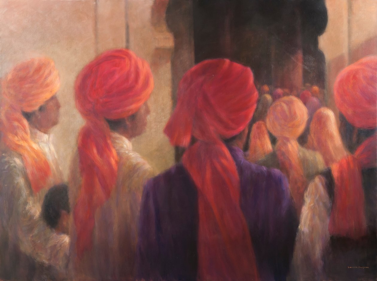 Temple Steps, 2012 (akryyli kankaalle) tekijältä Lincoln Seligman