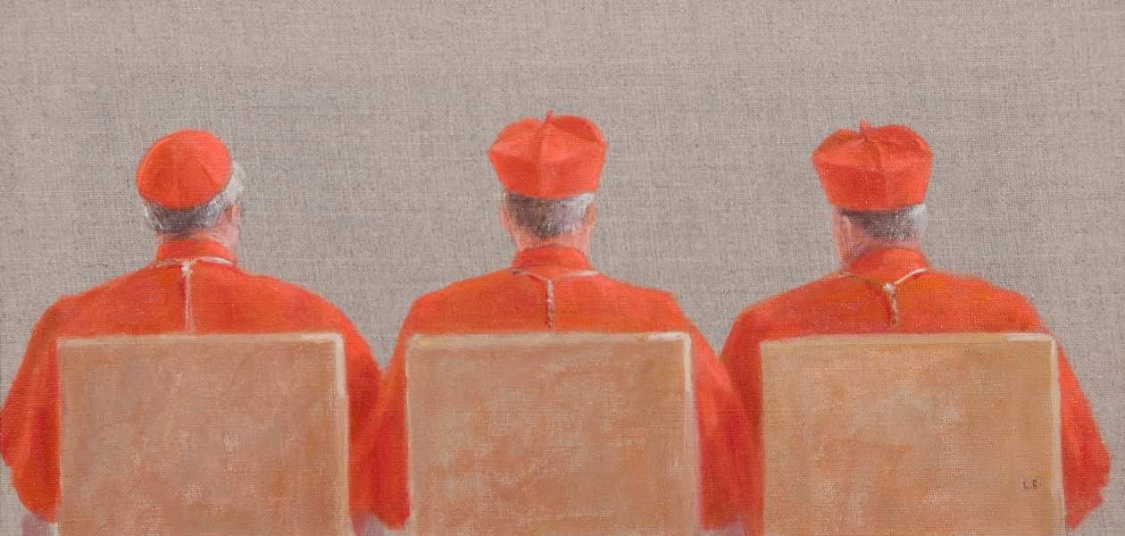 Three Cardinals, 2010 (akryyli kankaalle) tekijältä Lincoln Seligman