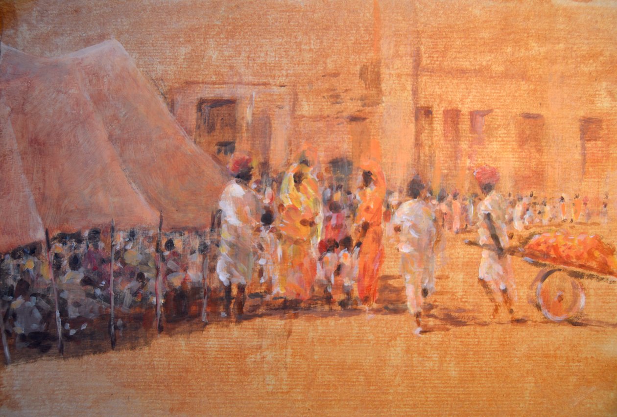 Village Scene, Jaipur tekijältä Lincoln Seligman