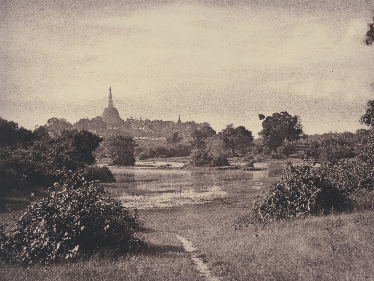 Rangoon: Rangoon: Näkymä järven läheltä, marraskuu 1855 (kuva). tekijältä Linnaeus Tripe