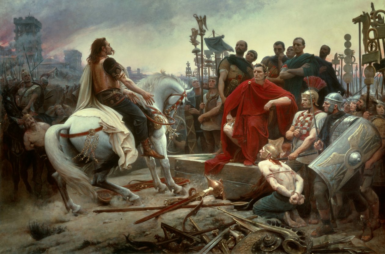 Vercingetorix menee Caesarille tekijältä Lionel Noel Royer