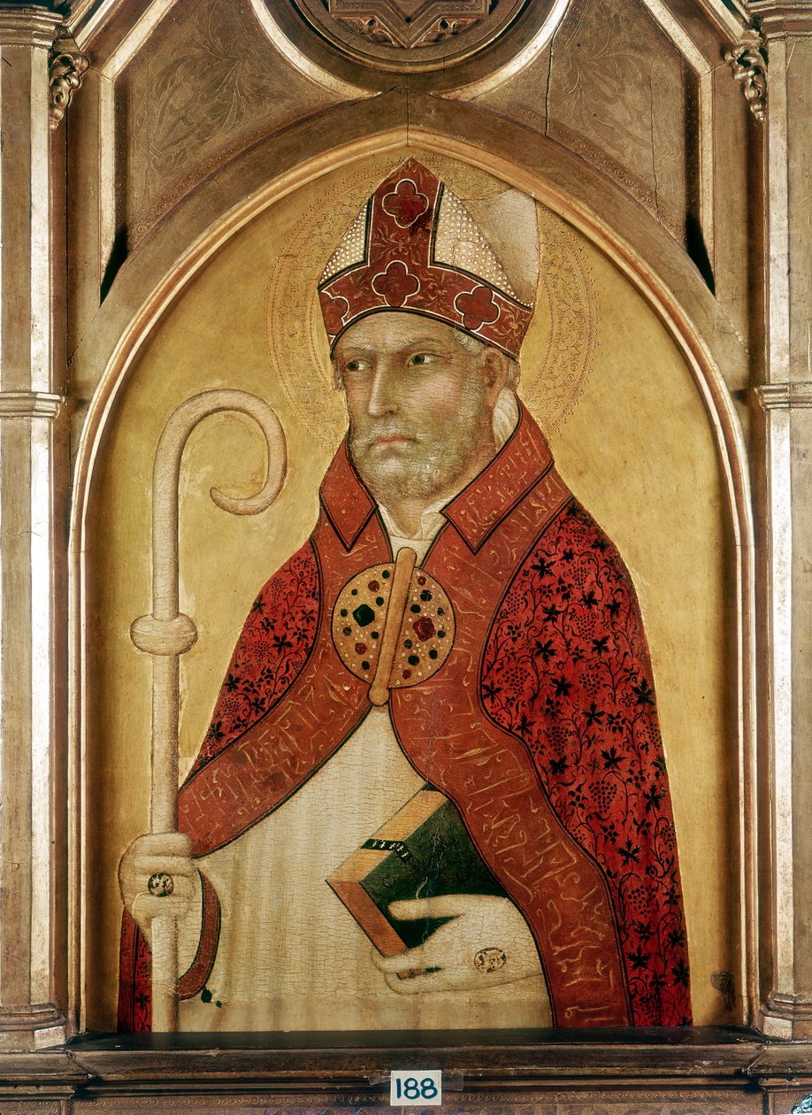 Pyhä Augustinus Hippolainen, 1300-luvun alku tekijältä Lippo Memmi