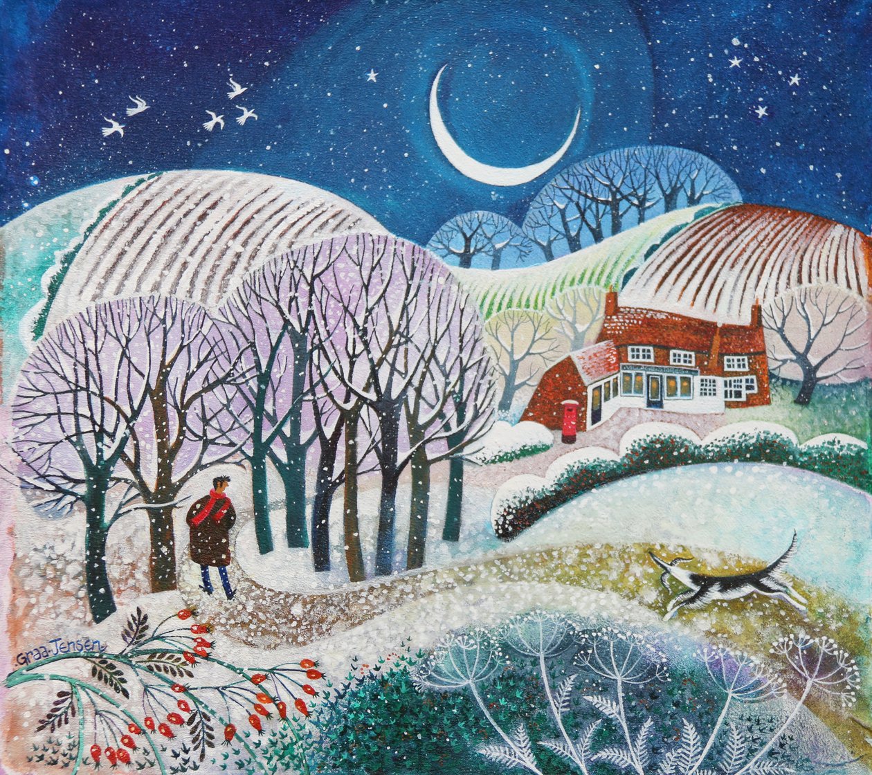 Cold Snap, 2021 (akryyli kankaalle) tekijältä Lisa Graa Jensen