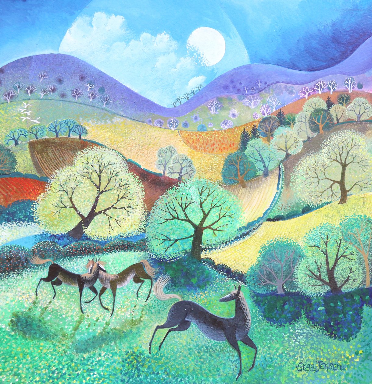 Summer Fields, 2020,(akryyli) tekijältä Lisa Graa Jensen