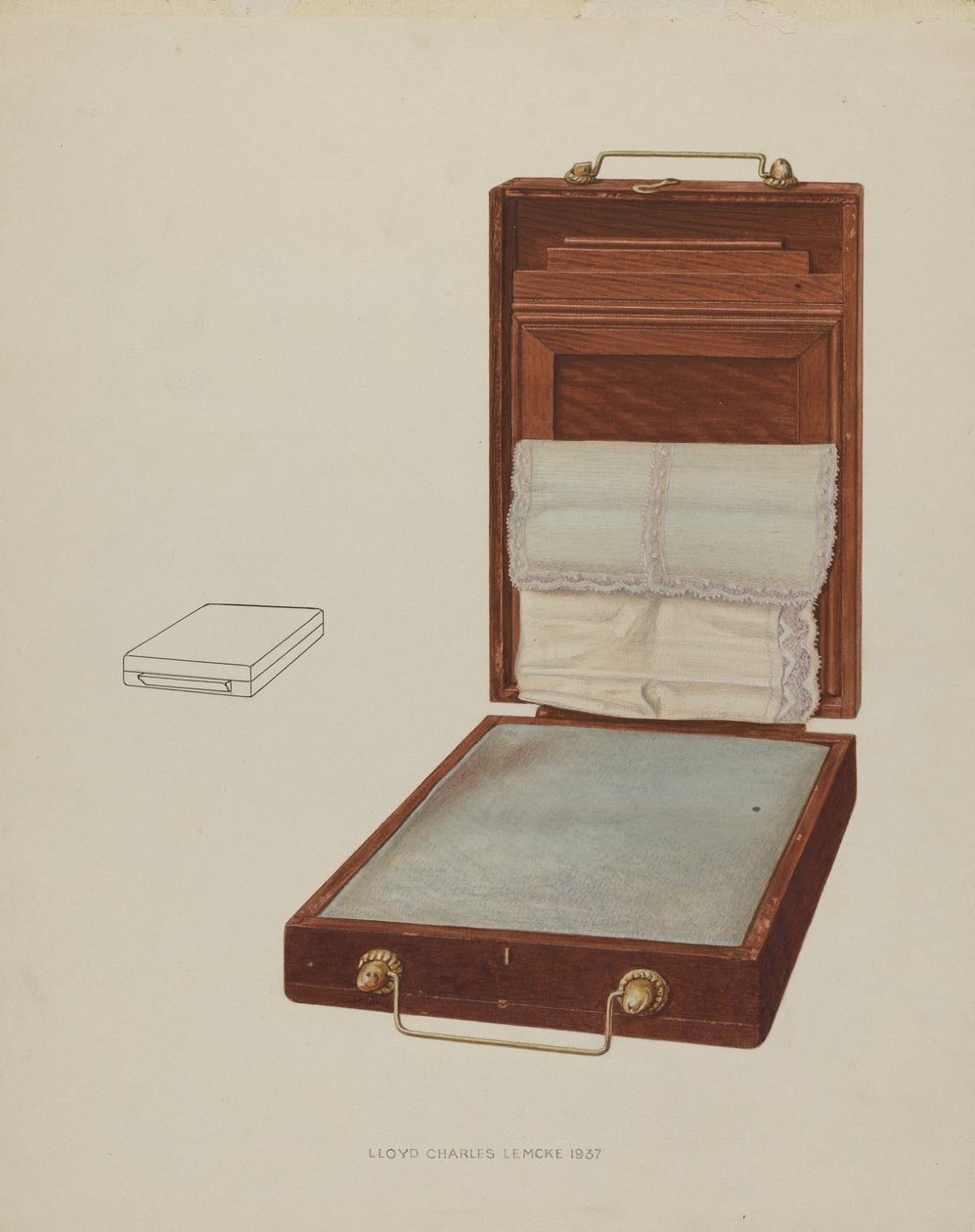 Tyynyvarsipidike, 1937. tekijältä Lloyd Charles Lemcke